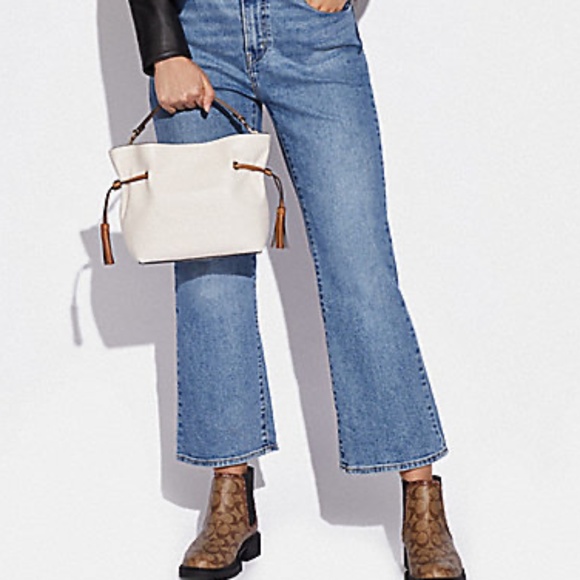 SOLD-- COACH LEATHER ANDY TOTE/CROSSBODY IN GORGEOUS CHALK MULTI - NWOT! - Picture 3 of 11